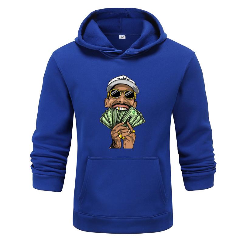 Осень и зима, новая персонализированная одежда с принтом доллара для мужчин и женщин, толстовка с капюшоном для любителей, пуловер для бега, спортивная толстовка
