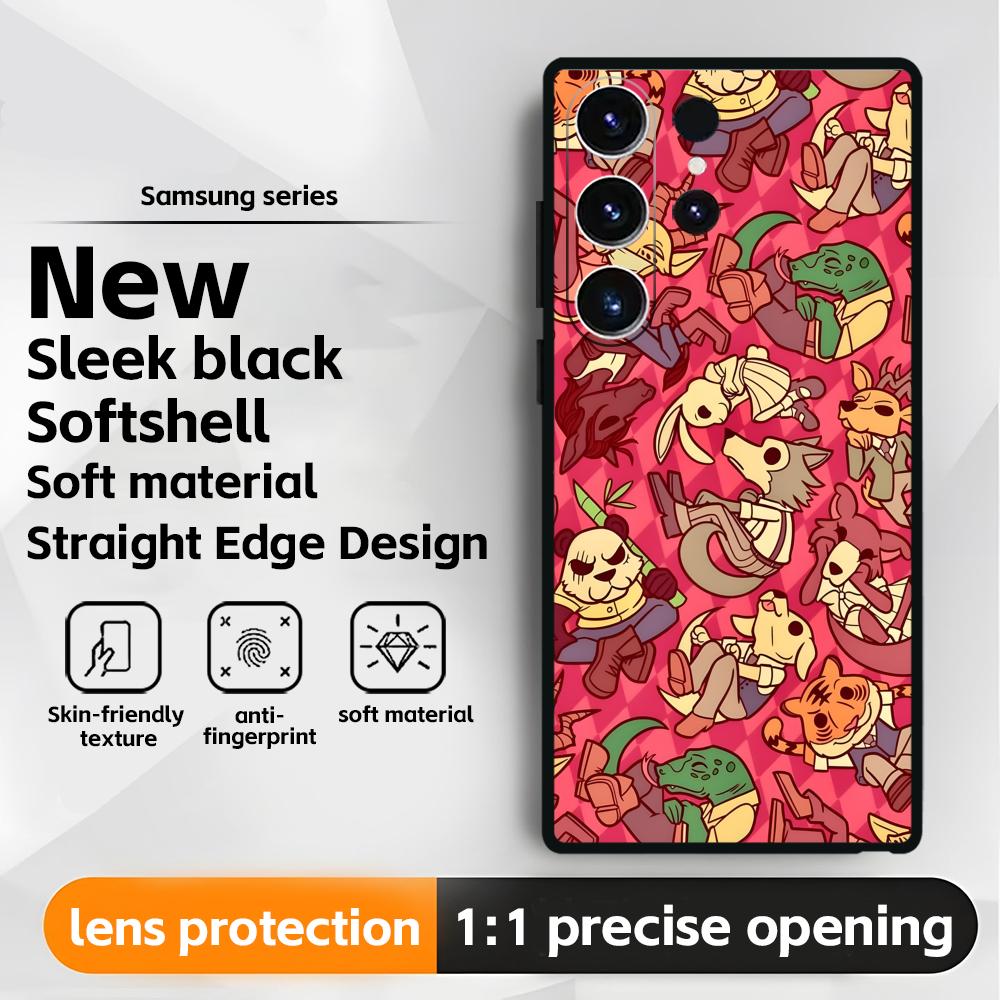 Чехол для телефона BEASTARS для Samsung Galaxy S26 S25 S24 S23 S22 S21 Plus Ultra Note20 Мягкий Черный