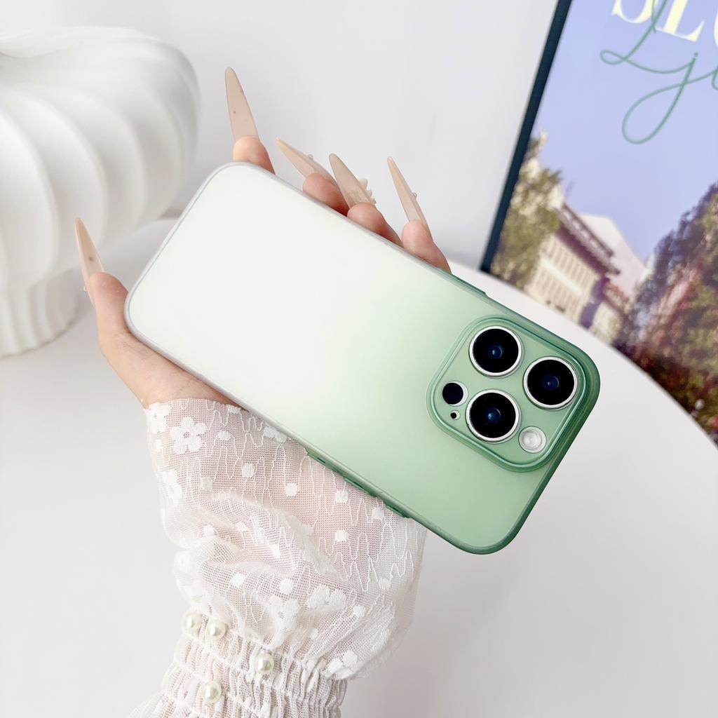 Translucent Gradient Matte Soft TPU Phone Case For iPhone 17 Air 16 Plus 15 14 13 12 11 Pro Max 17Pro 16Pro Non-slip Shockproof Protective Back Cover