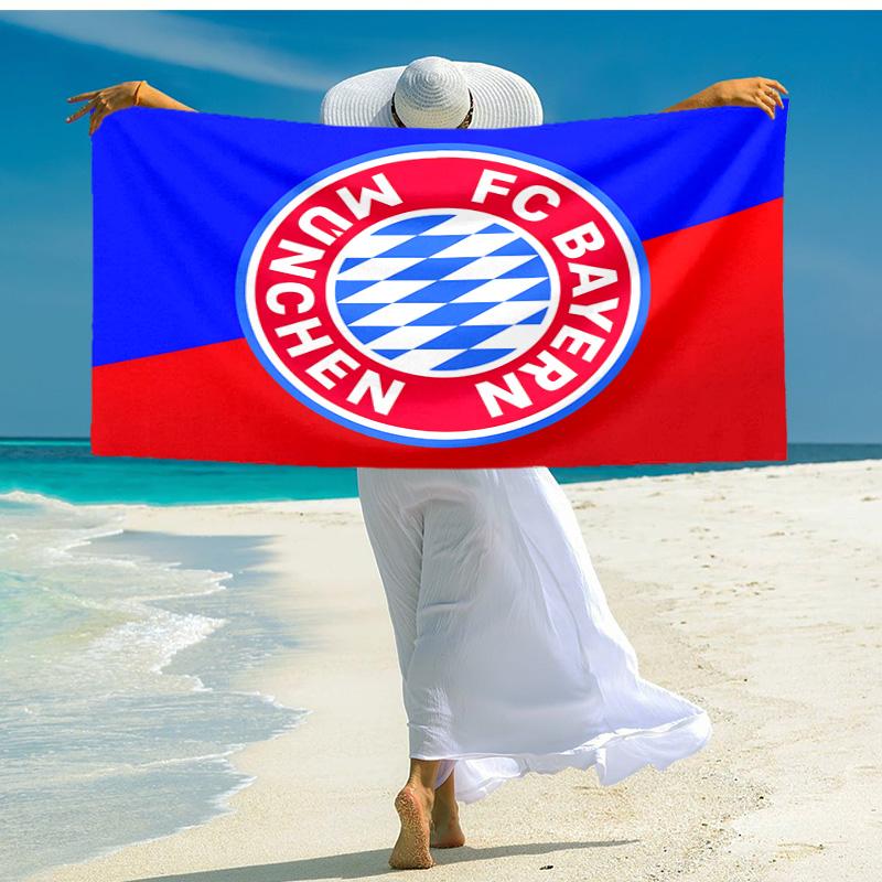 1pc Bayern Munich Beach Towel, Comfortable and Thick, and Swimming/Bath/Picnic/Camping Towel, Suitable for Seaside Beaches