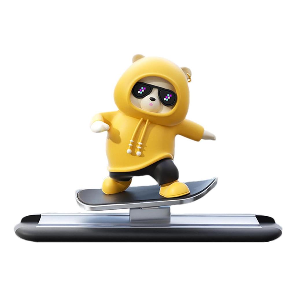 Украшения для приборной панели автомобиля Украшение центрального экрана Украшения для скейтборда с изображением медведя Милый мультяшный автомобиль Украшение интерьера