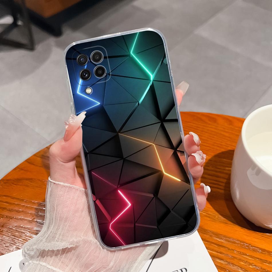 Чехол для Samsung A22 Милый Динозавр Мягкий Тонкий Силиконовый Прозрачный Ударопрочный Маска для Телефона Для Galaxy A 22 4G 5G Задняя Крышка Funda