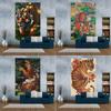 Animal Illustration Tiger Tapestry Office Living Room Decoration Home Wall Tapestry