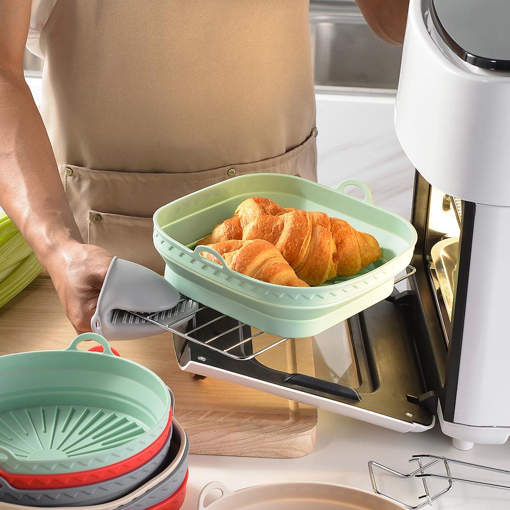 Silicone Air Fryer Baking Tray and Mat Set