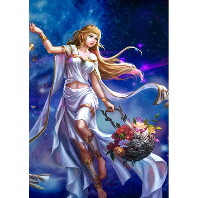 5D Diy алмазная живопись мультфильм женщина комплект для вышивки крестом полная круглая дрель вышивка мозаика художественная картина живого декора