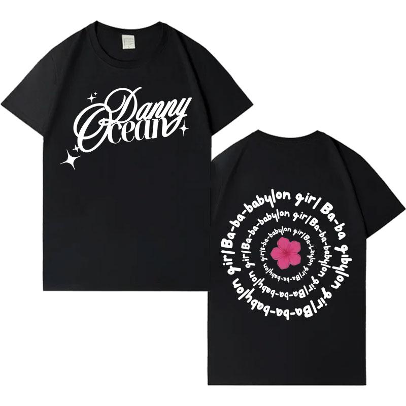 Rapper Danny Ocean Hip Hop New Album Tshrits Harajuku Oversized Short Sleeve TShirt Mens Crewneck Loose Cotton Tshirt Fans Gift