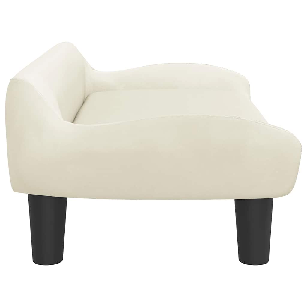 Kids Sofa Cream 70 x 40 x 24 cm Velvet
