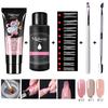 Poly Extention Gel Set Nail Art  Clear Camouflage Color Nail Tip Form Crystal UV Gel Nail Gel