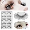 5 Pairs Makeup Natural Cross Black Handmade False Eyelashes Eye Lashes Extension
