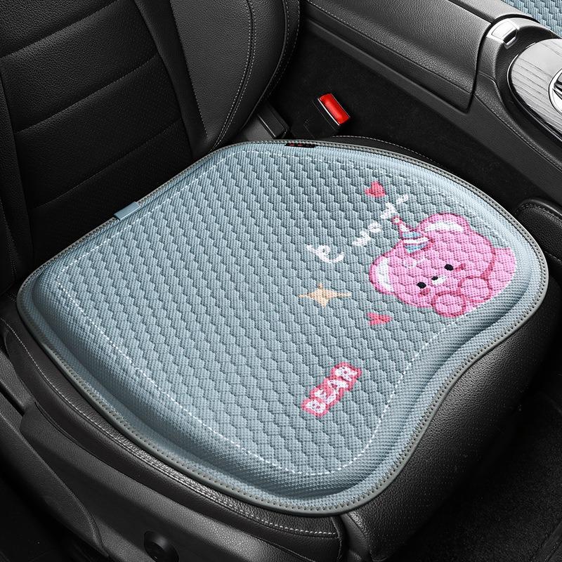 Cartoon Print Gel Car Seat Cushion Non Slip Breathable Honeycomb Ice Silk Cushion For Home Office Car