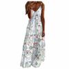 Женское платье макси с принтом и открытой спиной, сексуальное платье без рукавов для пляжа