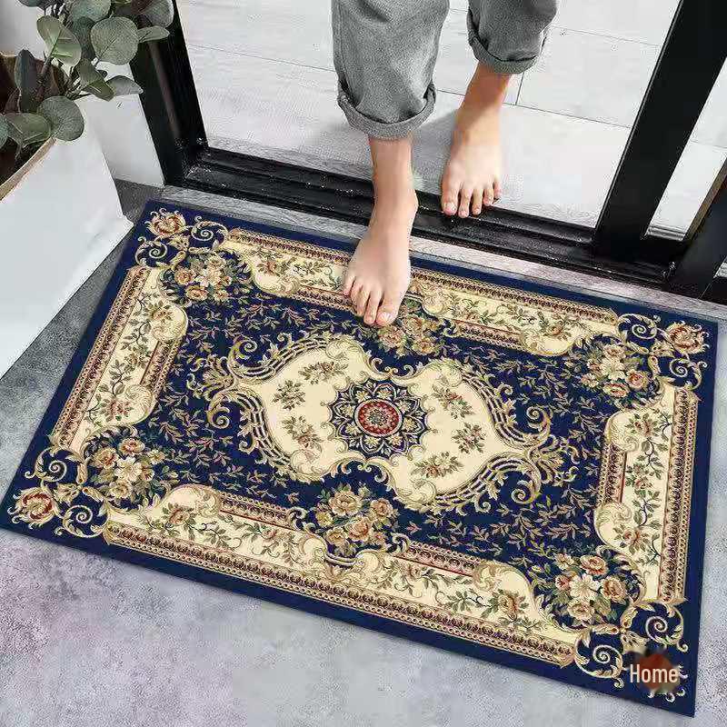 European Crystal Velvet Absorbent Floor Mat for Entrance, Bathroom, Bedroom, or Living Room - Washable.