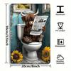 Металлическое Настенное Искусство Винтажная Хайлендская Корова 8x12 Дюймов Водонепроницаемый Устойчивый к Погоде Железный Декор Для Дома Бара Кафе Мужской Уголок