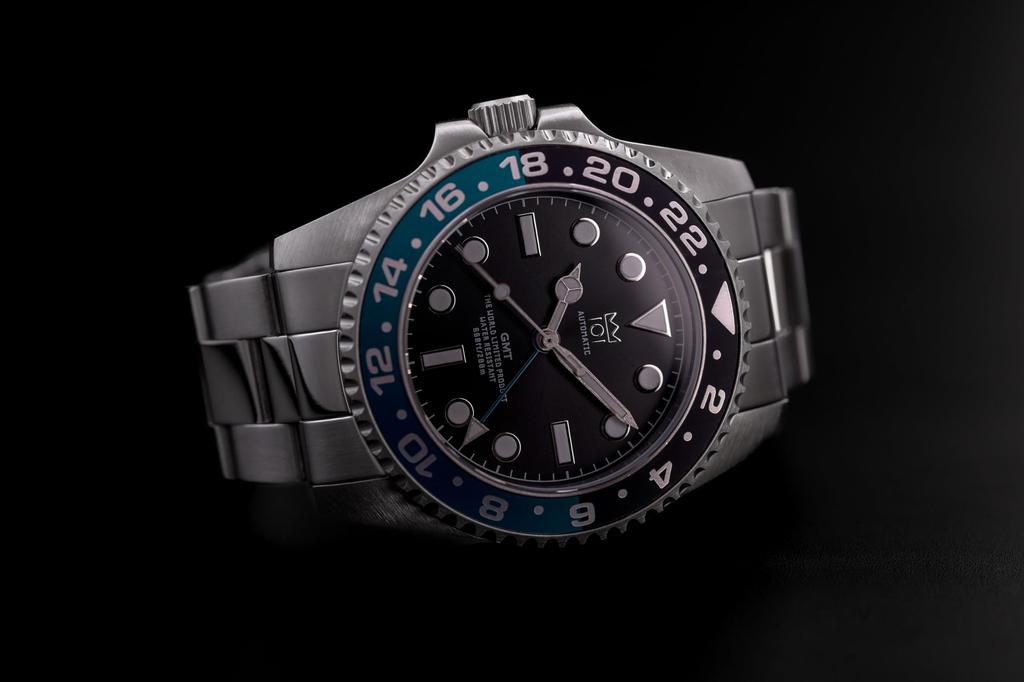 НОВАЯ модель АВТОМАТИЧЕСКИЕ ЧАСЫ Hyakuichi GMT Механические часы GMT Японский механизм Вращающийся безель Водонепроницаемость 20 АТМ Часы мирового времени Левая стрелка Левая заводная головка