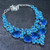 Natural Tanzanite Quartz Gemstone 925 Sterling Silver Jewelry Necklace 18" A6u80