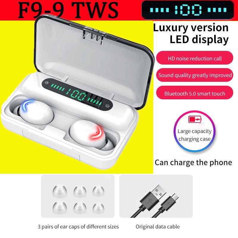 Tws Bluetooth-гарнитура Беспроводные стереонаушники с шумоподавлением и водонепроницаемыми стереонаушниками с аккумулятором 3500 мАч