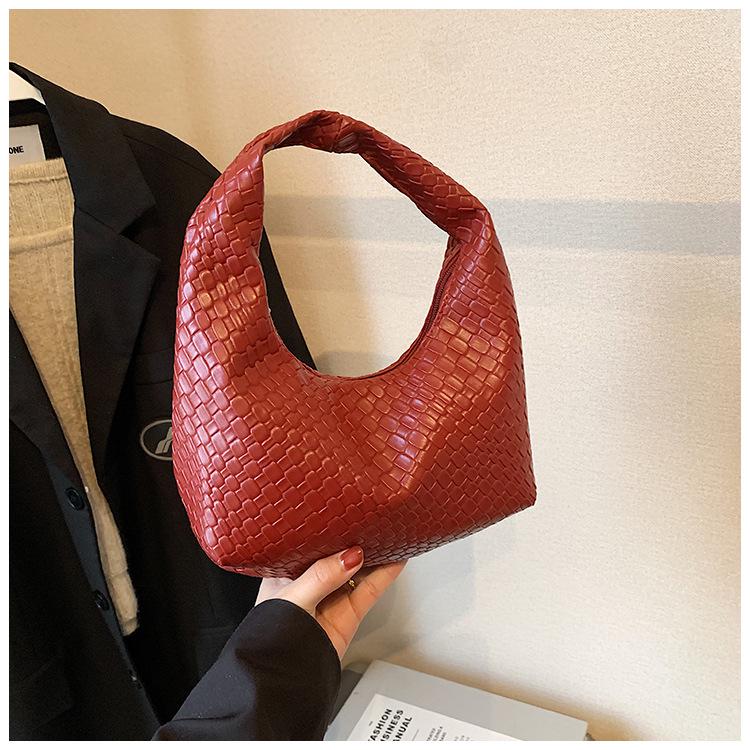 Французская роскошная женская сумка-полумесяц - 2024 Универсальная модная сумка-пельмень на плечо