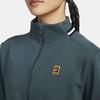 Nike Толстовка с длинными рукавами и воротником-стойкой Dri-Fit Heritage, женские топы, темно-зеленые FB4152-328