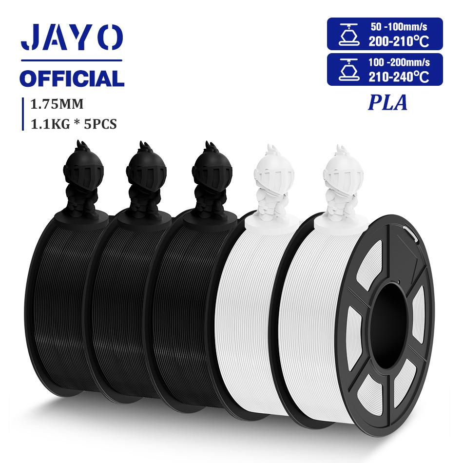 JAYO 3D-филамент PLA/PLA META/PETG/SILK PLA+/Дерево/PLA Мраморный/ APLA 1,75 мм 5 рулонов 1,1 кг/0,5 кг Филамент для 3D-принтера