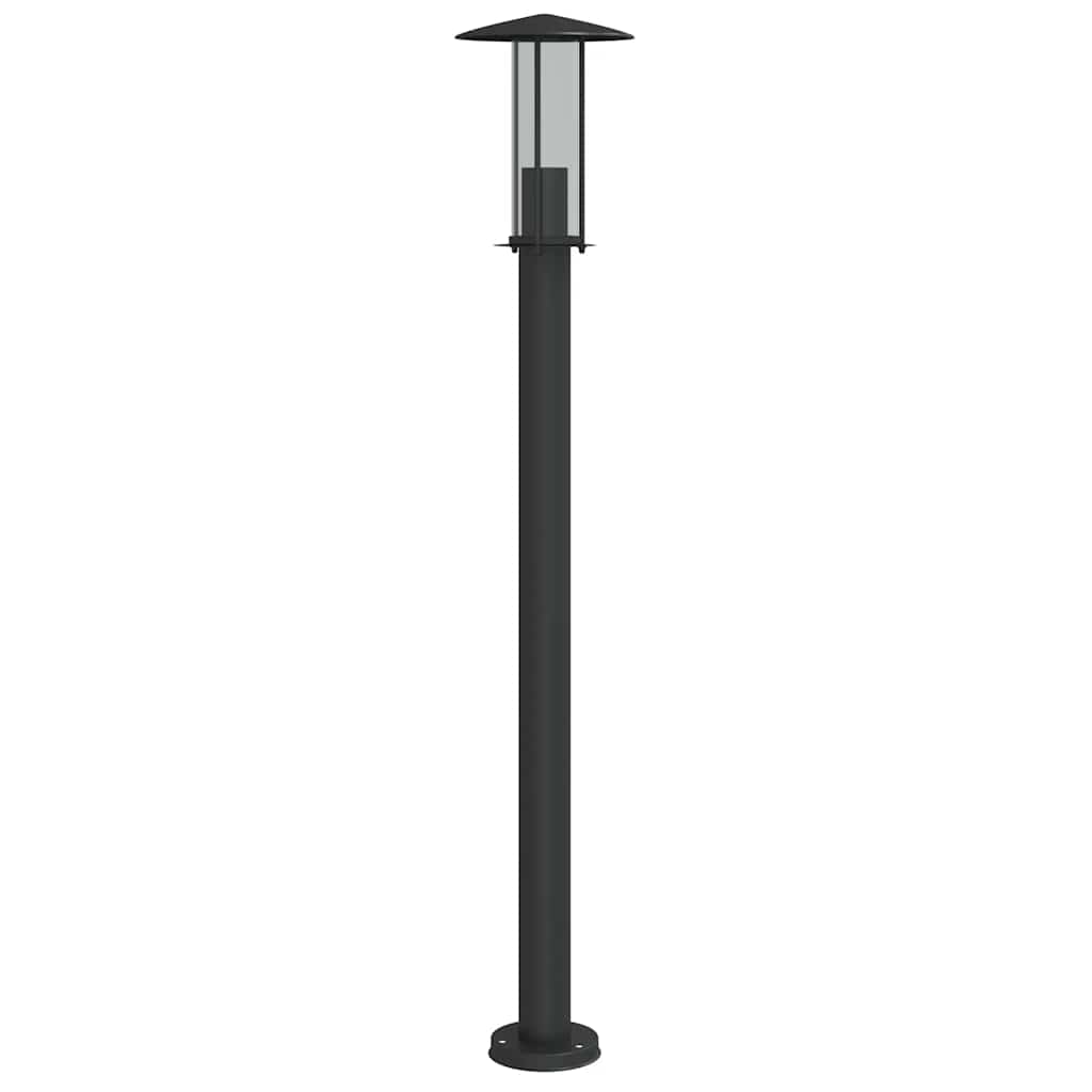 Vidaxl Lampa Ogrodowa Na Słupku, Czarna, 100 Cm, Stal Nierdzewna