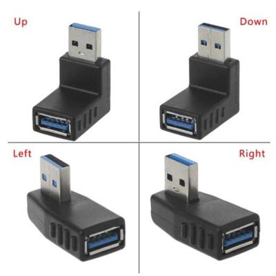 90 градусов вверх, вниз, влево, вправо, USB-удлинитель, угловой USB 3,0, переходник-переходник «папа-мама» для портативных ПК