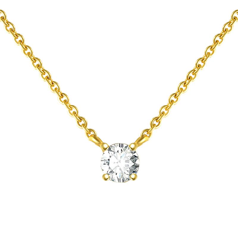 Женская минималистичная цепочка на ключицу из стерлингового серебра 925 пробы, креативная модная короткая подвеска с цирконом