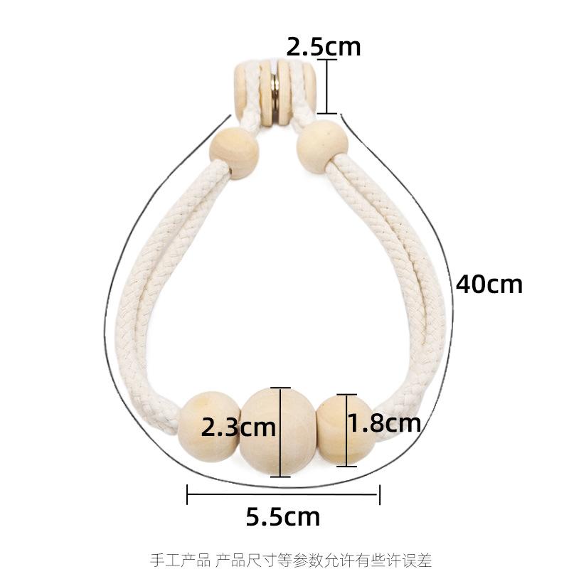 Пара новых деревянных штор из бусин, магнитных завязок для хлопковых марлевых штор с магнитной фиксацией