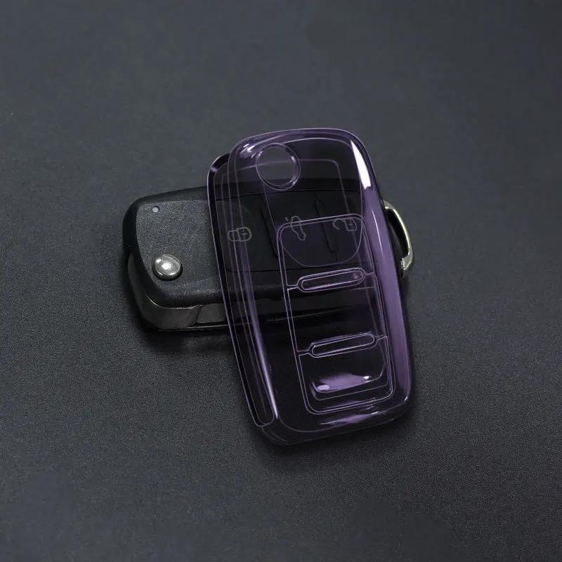 Мягкий ТПУ чехол для ключа автомобиля для Skoda Yeti Superb Rapid Octavia для SEAT Leon Ibiza для VW VOLKSWAGEN Golf Jetta POLO комплект чехлов для пульта