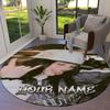 Billie Eilish Custom Name Round Area Rug,Carpet Rug for Living Room Bedroom Sofa Playroom Decor,Non-slip Floor Mat