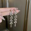 New Luxury Rhinestone Long Tassel Earrings For Women Bridal Wedding Drop Dangle Earrings Vintage Party Jewelry Accessories Gifts