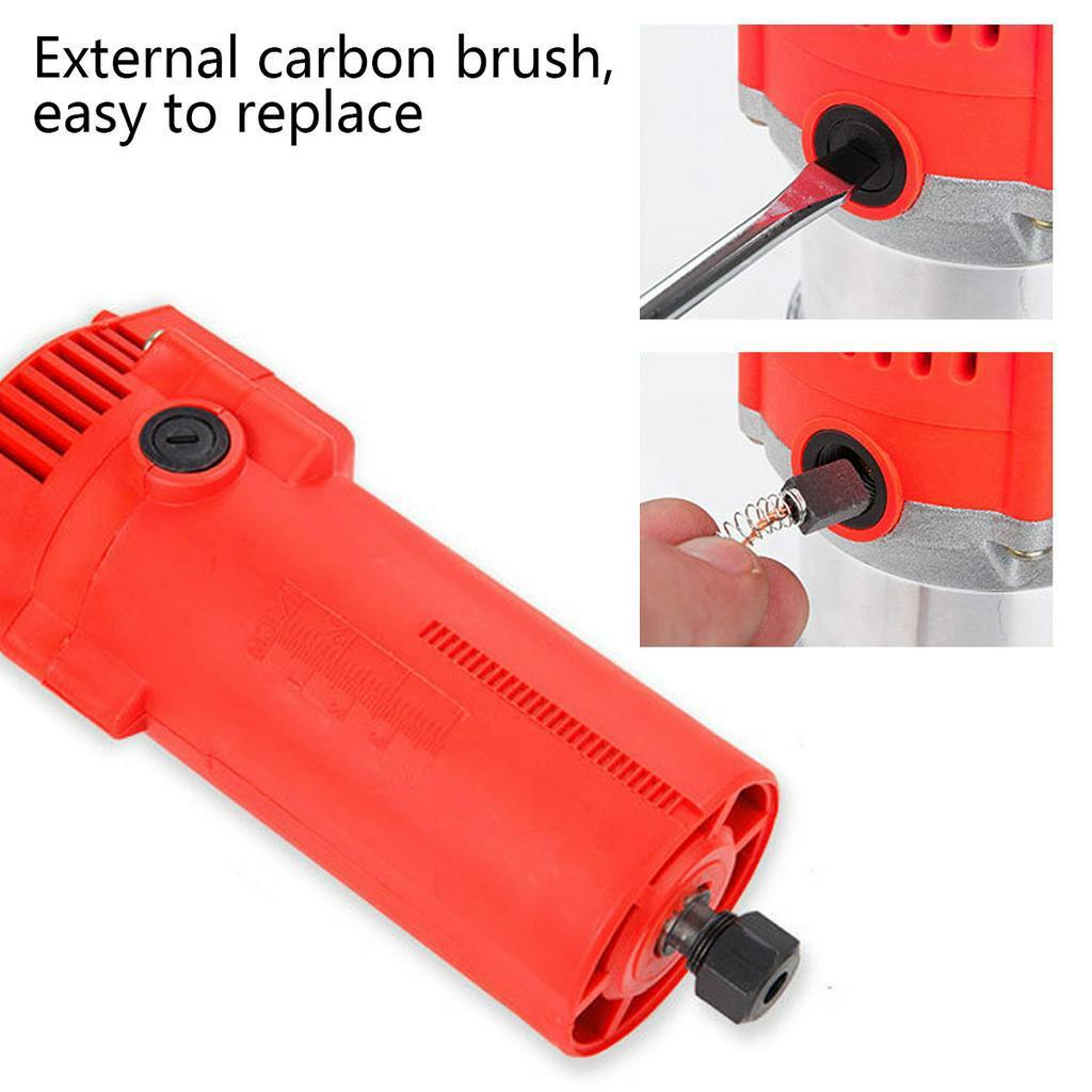 1200 Вт 35000 об/мин Деревообрабатывающий электрический триммер Дерево фрезерование Гравировка Пазование Обрезная машина Ручная резьба по дереву Фрезер по дереву