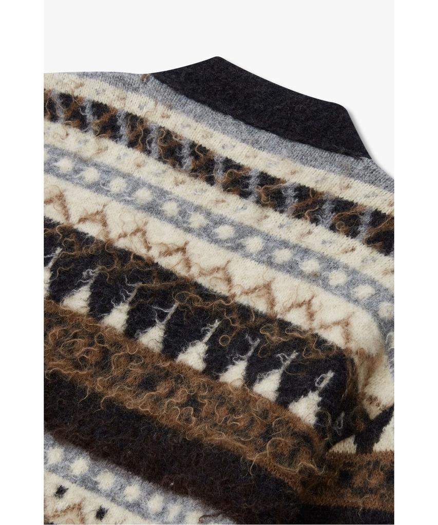 Man On The Boon [Barena] Wool Blend Knit Cardigan_Dark Brown 4714360106