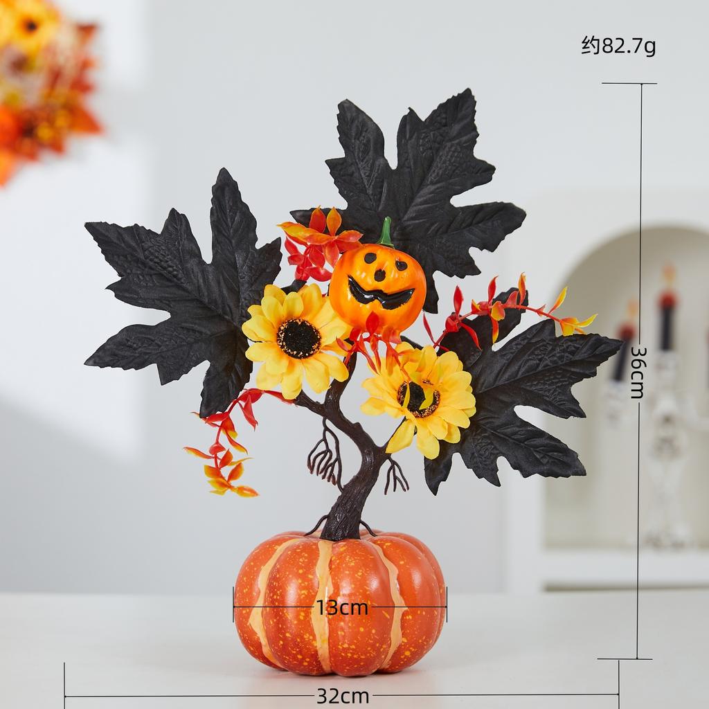 Новинка Декор к празднику урожая тыквенные украшения, настольное украшение тыква кленовые листья, осенний домашний декор цветы, украшение в скандинавском стиле