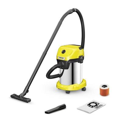 KARCHER WD 3 S V-19/4/20 пылесос для влажной и сухой уборки - бак из нержавеющей стали 19 л - 1000 Вт (Функция воздуходувки)