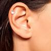 Hello Kitty 14g Cartilage Sanrio Stainless Steel Earring Piercing, (White)