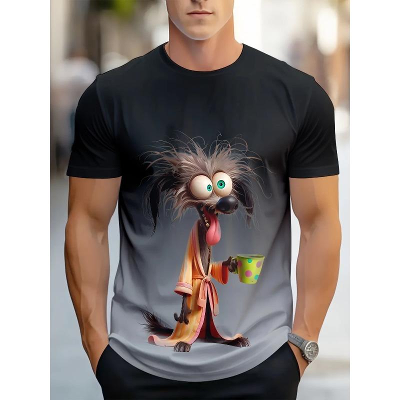Fashion Funny Animal Graphic T-Shirt Fun Capybara 3D Print Oversize Short Sleeve T-Shirt O-Neck Casual Men T-Shirt