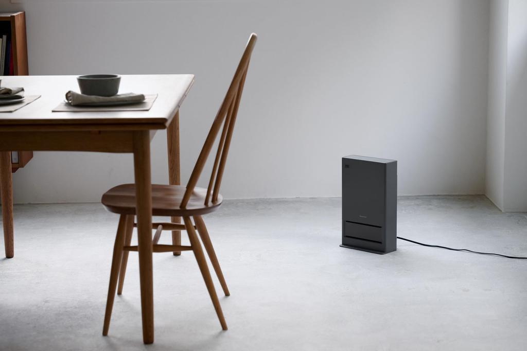 Panasonic Ceramic Fan 2 Stages of Warm Equipped with Room Temperature Human Thin Gray Heater, Air, Nanoe-X, Sensor, Sensor, Body, DS-FZX1200-H