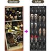 Shoe Storage Bag Behind Door Hanging Large Capacity 24 Transparent Pockets Great Load Bearing Shoe Organizer Home Dorm Sundries Holder with 3 Hooks