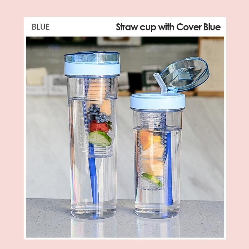 Juice Cup with Lid And Straw Portable Clear Large Capacity for Tea And Water