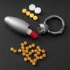 Stainless Steel Waterproofs Pills Box Keychains Pocket Pills Case Small Medicine Bottles Container for Outdoor Travel
