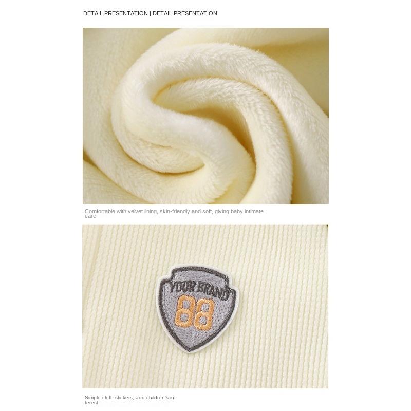 Children's Padded Jacket Boys Winter Thickened Cardigan Girls Tops Children's 1-10Y Warm Sweater Baseball Suit