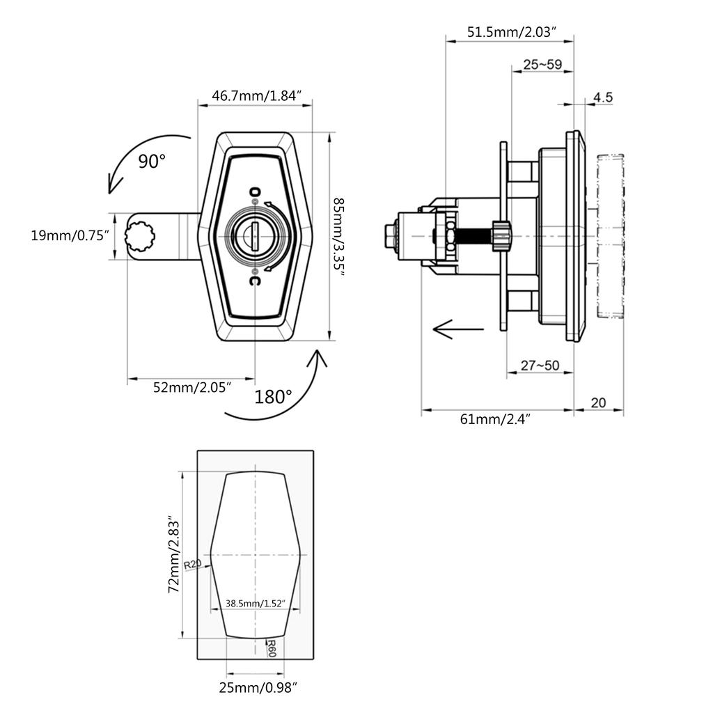 Замок двери шкафа для автофургона Замки для шкафа Картотечный шкаф Почтовый ящик Ящик шкафа Шкафчик безопасности Мебельный замок Замена