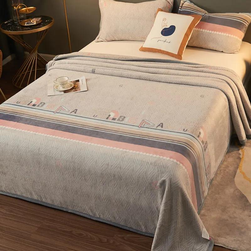 Зимние толстые двухслойные одеяла, теплое одеяло с ворсом для спальни, бархатное двухслойное одеяло, пододеяльник для общежития, одеяло