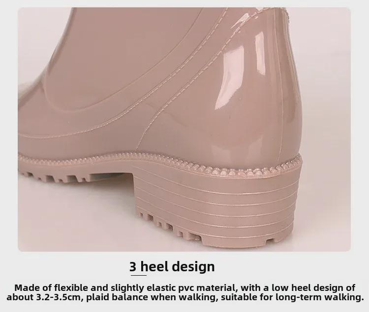 Женские европейские и американские резиновые сапоги Bow Low Tube — модные нескользящие сапоги из ПВХ для ношения на открытом воздухе.