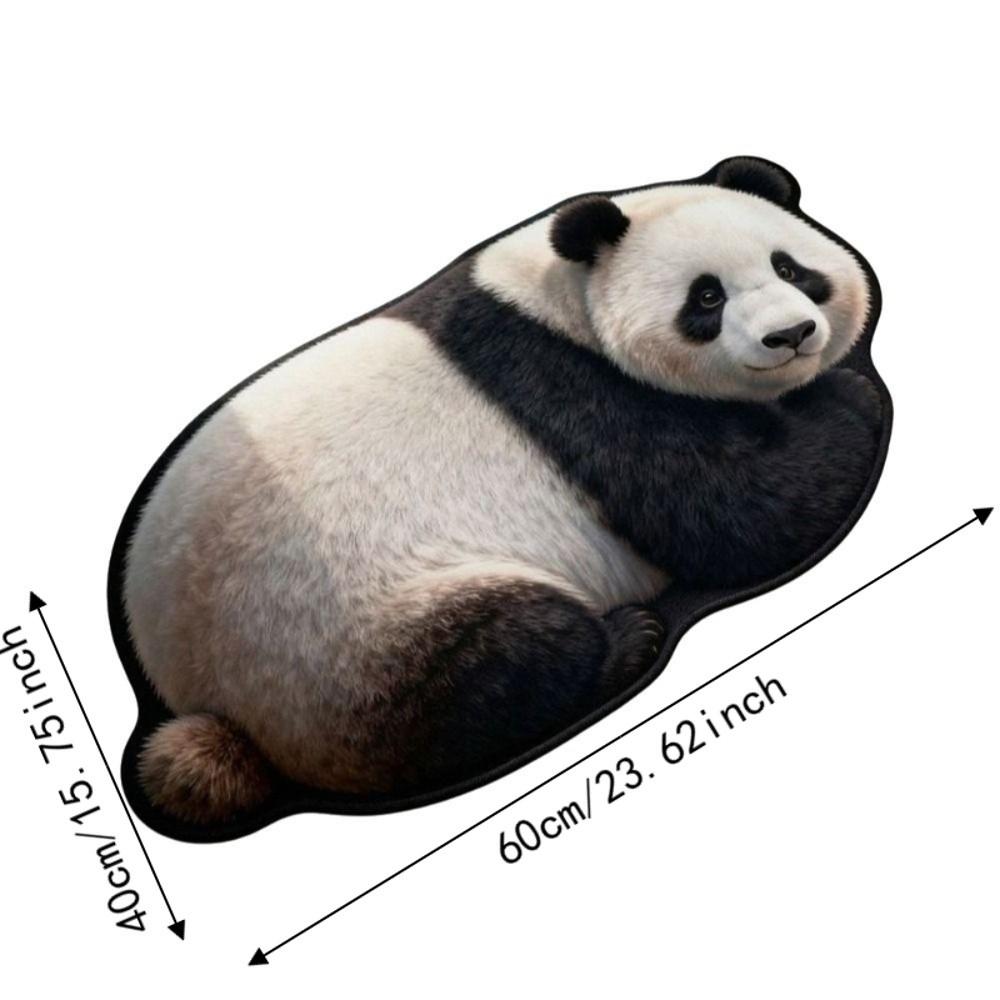Non-Slip Home Decor Carpet 2D Cartoon Carpet Cute Panda-Shaped Area Rug  Bedrooms