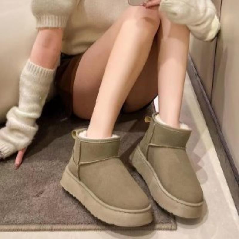 Snow Boots, Women's Shoes, New Thick-soled Ankle Boots, Thickened Anti-slip Cotton Shoes