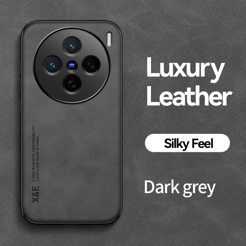 KEYSION Роскошный ретро чехол из искусственной кожи для VIVO X200 X200 Pro 5G Мягкий силиконовый + противоударный чехол для телефона из ПК для VIVO X200 Pro