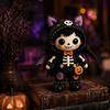 Creative Sewing Hobby Kit Skeleton Witch Patchwork Kit, Gothic Girl Doll DIY Stress Relief Craft Halloween for Adults Teens Handmade Gift Needlework