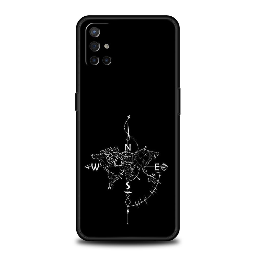 Чехол для телефона для OnePlus 12 11 10 9 Pro 9T 12R 10R 9RT 10T 8T 8 7 6T 7T Nord 2T CE 2 5G Cover Мультяшный мир карта пейзаж направление