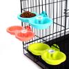 Подвесная подвесная клетка, двойная миска для собак, двойная миска, фонтан для воды для домашних животных, миска для воды для корма для собак, кошки